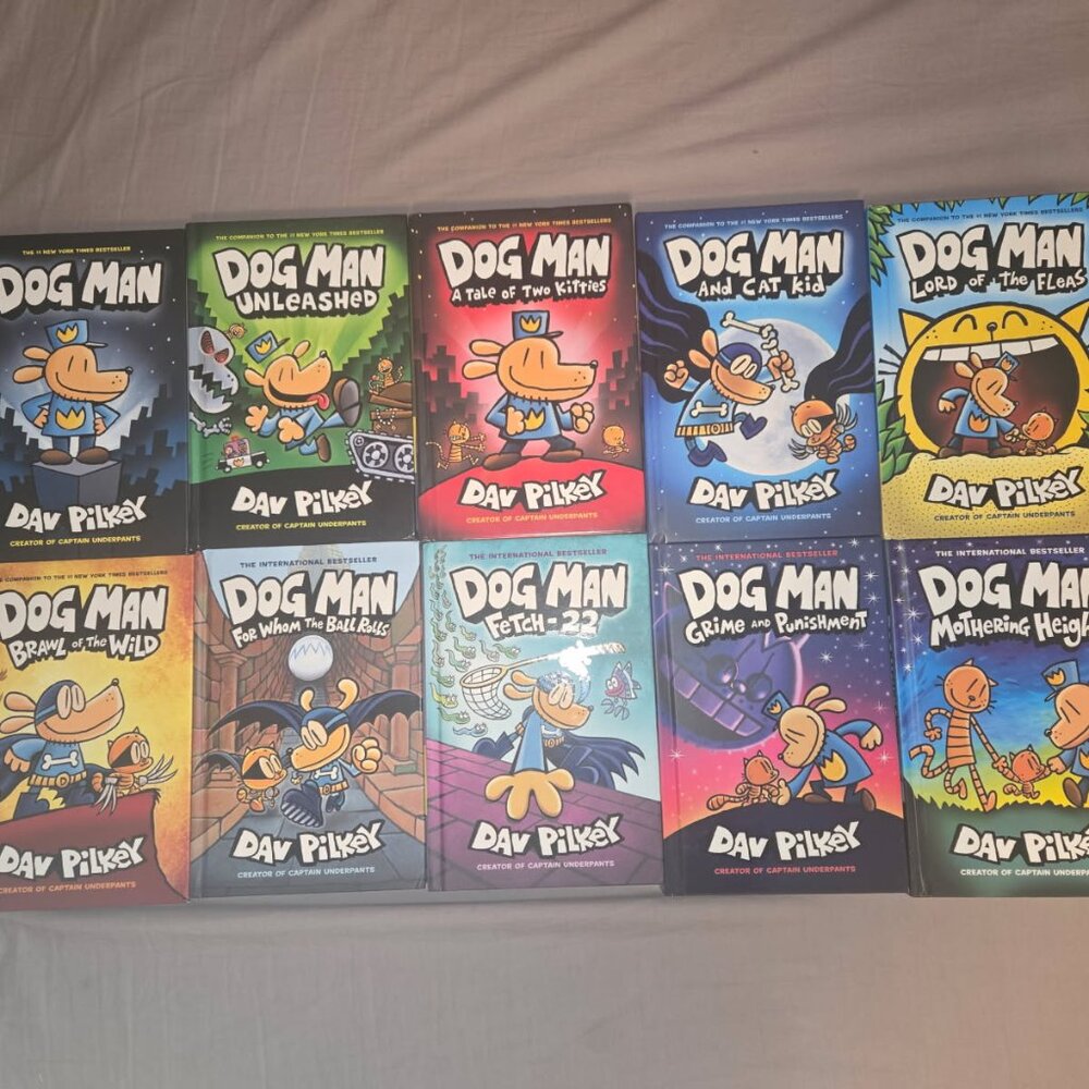 DogMan books set of 10 hardcover